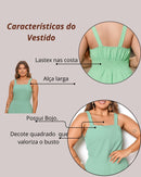 Vestido Longo Plus Verde Menta