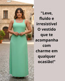 Vestido Longo Plus Verde Menta