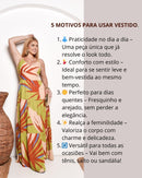 Vestido Longo Estampado com Bojo e Alças Finas