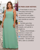 Vestido Longo Plus Verde Menta