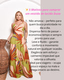 Vestido Longo Estampado com Bojo e Alças Finas