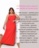 Vestido Longo Plus Size Casual Elegante Moda Evangélica - Vermelho