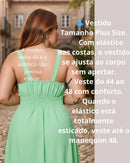 Vestido Longo Plus Verde Menta