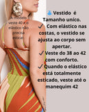 Vestido Longo Estampado com Bojo e Alças Finas