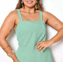 Vestido Longo Plus Verde Menta