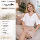 Blusa Estampada – Decote em V Branco