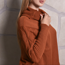 Poncho Bico Feminino Capa Tricô Gola Punho Casaco Inverno