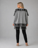 Poncho Manga Longa - Cinza