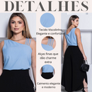 Blusa de Alça Estilizada Azul