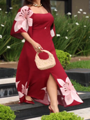 Vestido Feminino Estampado Evangelico Decote Quadrado