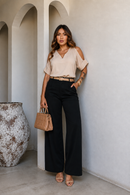 Calça Feminina Suede - Preto
