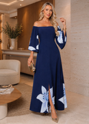 Vestido Feminino Estampado Evangelico Decote Quadrado