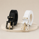 Kit 2 Cintos Femininos Finos  Fivela Dourada Elegante Casual