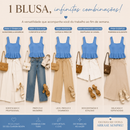 Blusa Regata Feminina em Tricô Modal com Modelagem Peplum Ajustada