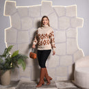 Blusa De Frio Feminina Manga Longa De Trico - Bege