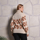 Blusa De Frio Feminina Manga Longa De Trico - Bege