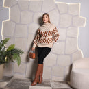 Blusa De Frio Feminina Manga Longa De Trico - Bege