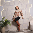 Blusa De Frio Feminina Manga Longa De Trico - Bege
