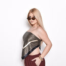 Lenço de Cetim Estampado 90x90 – Versátil e Fashion