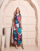 Conjunto Feminino Pantacourt Estampado em Viscolycra com Blusa Sem Manga Conforto e Elegância G GG Vermelho e Verde