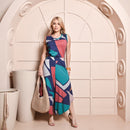 Conjunto Feminino Pantacourt Estampado em Viscolycra com Blusa Sem Manga Conforto e Elegância G GG Vermelho e Verde