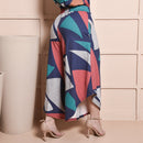 Conjunto Feminino Pantacourt Estampado em Viscolycra com Blusa Sem Manga Conforto e Elegância G GG Vermelho e Verde