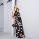 Vestido Longo Estampado Feminino Alça M ao GG Verão Preto