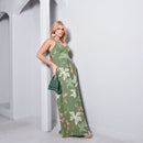 Vestido Longo Estampado Feminina Alça M ao GG Verão Verde
