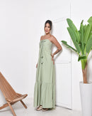 Vestido Longo Tomara que Caia com Amarração Verde