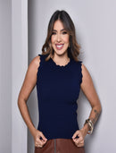 Blusa Regata Feminina em Tricô Modal
