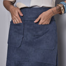 Saia Midi em Suede - Azul