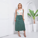 Blusa Feminina Regata  Estampada em Viscolinho Alça Trabalho Casual M G GG