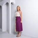 Saia Midi Feminina Suede - Uva