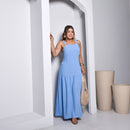 Vestido Longo Plus Azul