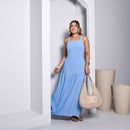Vestido Longo Plus Azul
