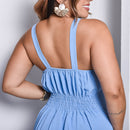 Vestido Longo Plus Azul