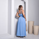 Vestido Longo Plus Azul