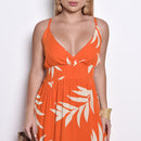 Vestido Longo Feminino Casual Chic – Estampa Tropical e Modelagem Confortável