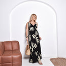 Vestido Longo Estampado Tropical com Alças – Leve, Fresco e Perfeito para Dias Quentes
