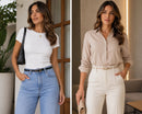 Kit 2 Cintos Femininos Finos  Fivela Dourada Elegante Casual
