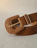 Cinto Feminino Com Fivela Em Detalhes Dourados Casual Gringa