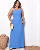 Vestido Longo Plus Azul