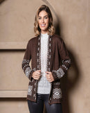 Cardigan de Tricô - Marrom