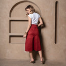 Saia Midi Suede  Bordô