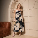 Vestido floral preto