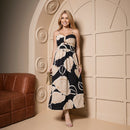 Vestido floral preto