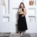 Saia Midi em Suede - Preta