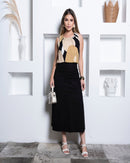 Saia Midi em Suede - Preta