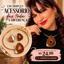 Conjunto Aurora — Colar e Brincos com Detalhes Dourados