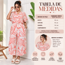 Macacão Feminino Pantacourt em Viscolinho Estampado